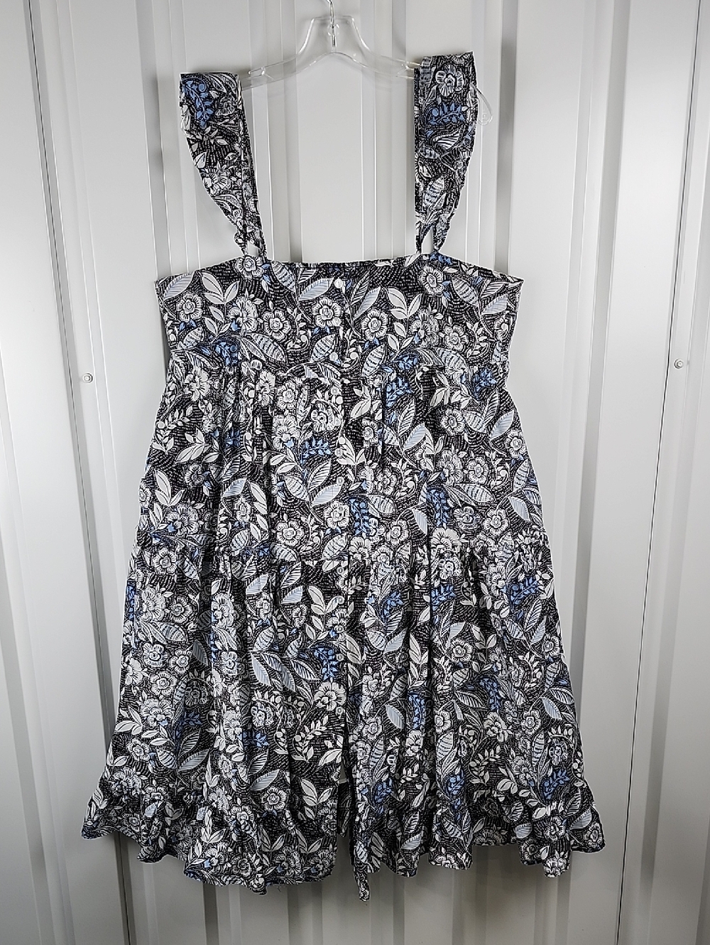 summersalt Womens Tiered Ruffle Midi Dress in Island Floral Print Size 1X EUC - Picture 2 of 9